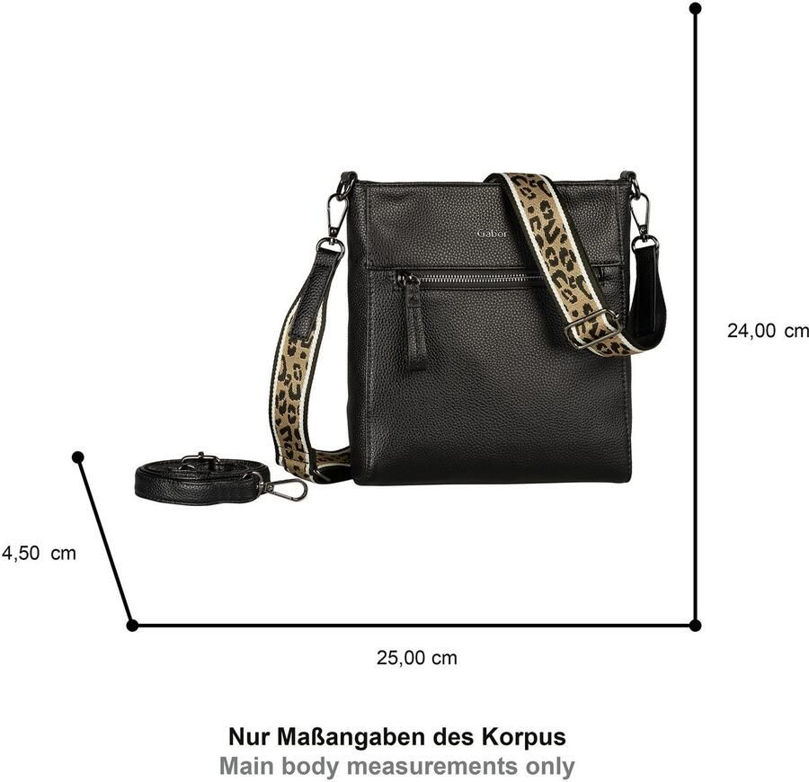 Gabor Schoudertas Silena hoogwaardig geweven riem en een verfijnd logo