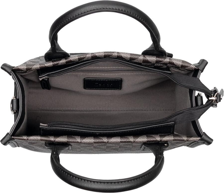 Gabor Shopper Barina met bijzondere grafische all-over print en glad leerlook details