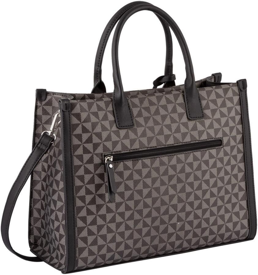 Gabor Shopper Barina met bijzondere grafische all-over print en glad leerlook details