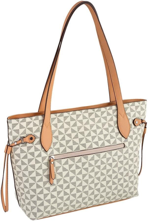Gabor Shopper Barina van imitatieleer met kenmerkende all-over print en metalen logo