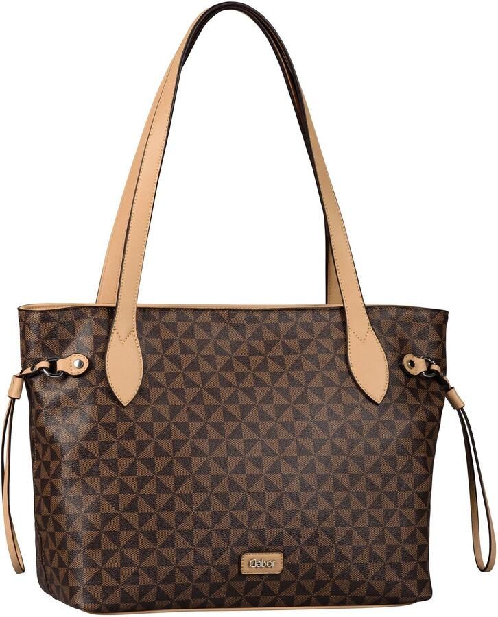 Gabor Shopper Barina van imitatieleer met kenmerkende all-over print en metalen logo - Foto 4