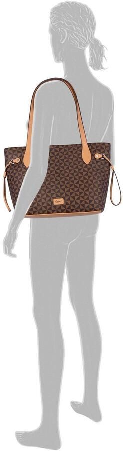 Gabor Shopper Barina van imitatieleer met kenmerkende all-over print en metalen logo - Foto 3