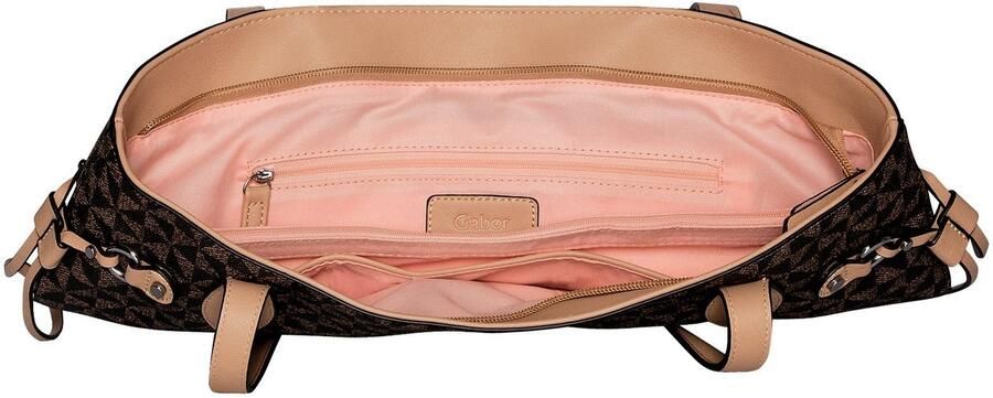 Gabor Shopper Barina van imitatieleer met kenmerkende all-over print en metalen logo - Foto 2