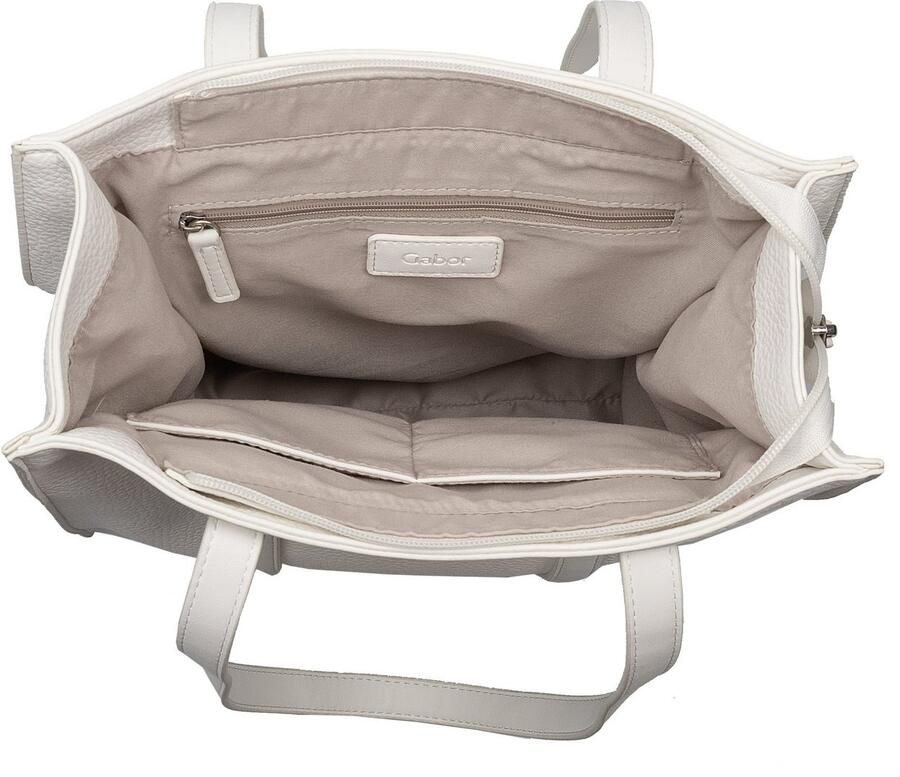 Gabor Shopper Elfie uit fijn nerf glad kunstleer en met een logo rubber patch