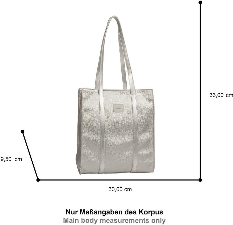 Gabor Shopper Elfie uit fijn nerf glad kunstleer en met een logo rubber patch