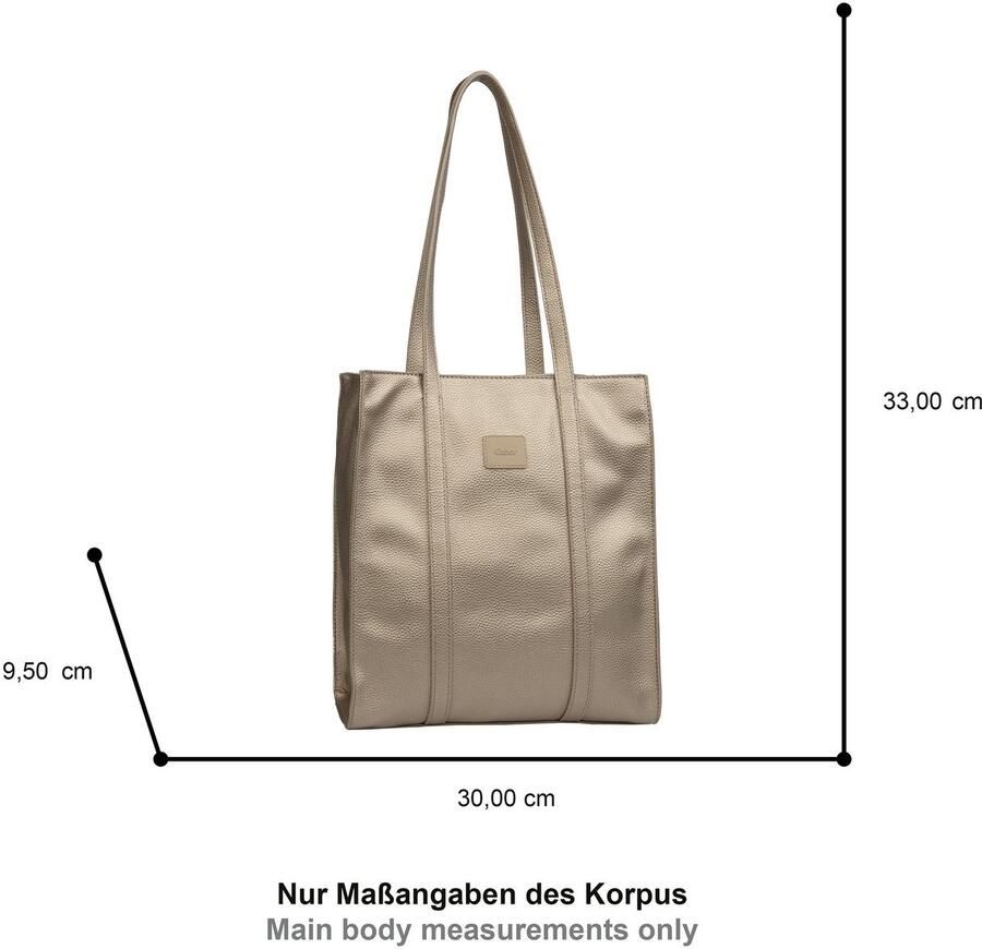 Gabor Shopper Elfie uit fijn nerf glad kunstleer en met een logo rubber patch