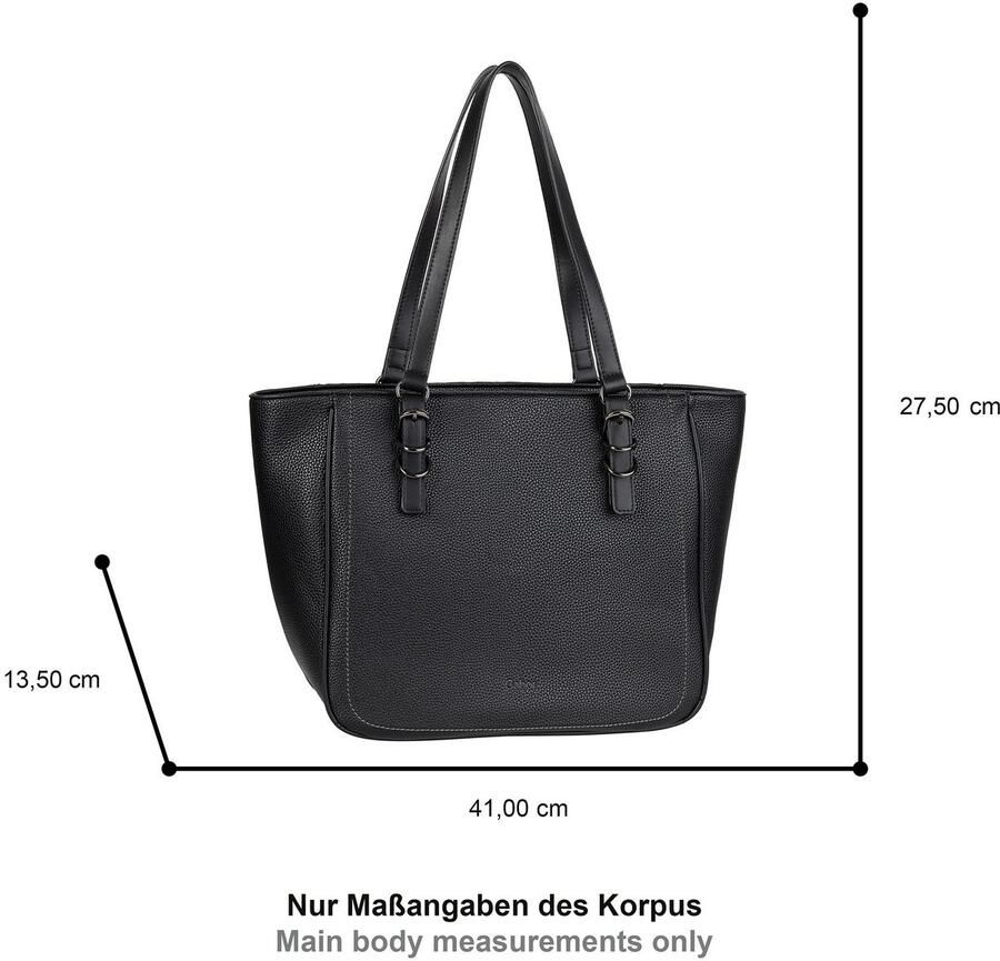 Gabor Shopper Galinna zacht imitatieleer met metalen details en contrastnaden