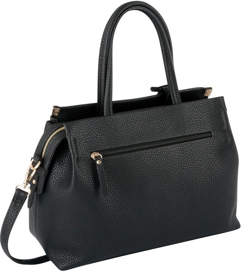 Gabor Shopper Gela genarbde imitatieleer met decoratieve metalen hoeken hoogwaardig logo