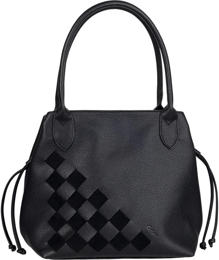 Gabor Shopper Granada Structure ingebreide unieke strepen van veloursleerimitatie - Foto 7