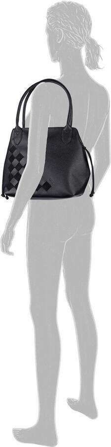 Gabor Shopper Granada Structure ingebreide unieke strepen van veloursleerimitatie - Foto 6