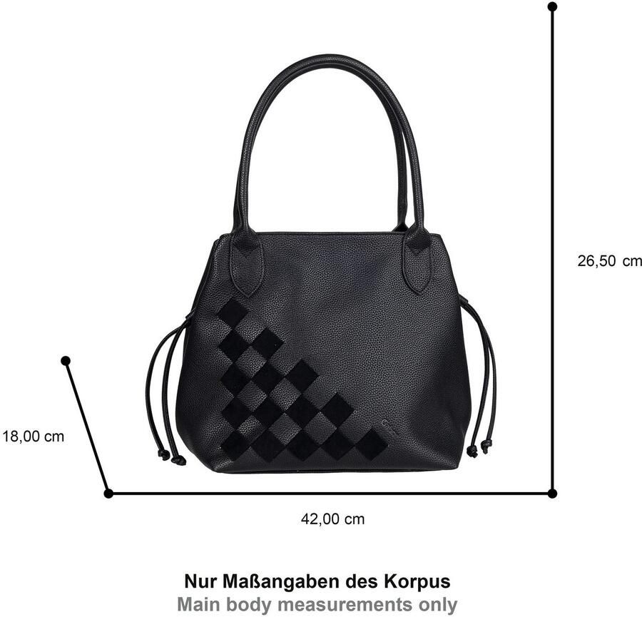 Gabor Shopper Granada Structure ingebreide unieke strepen van veloursleerimitatie - Foto 2