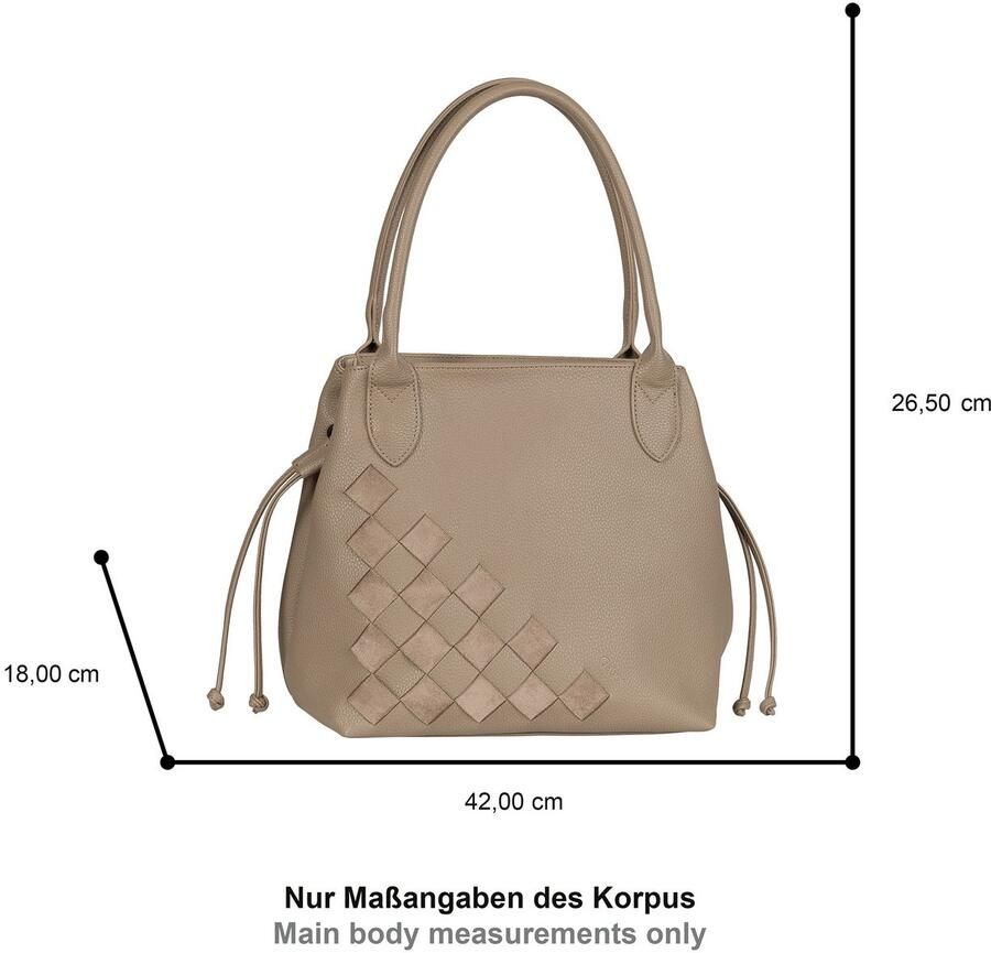 Gabor Shopper Granada Structure ingebreide unieke strepen van veloursleerimitatie - Foto 2