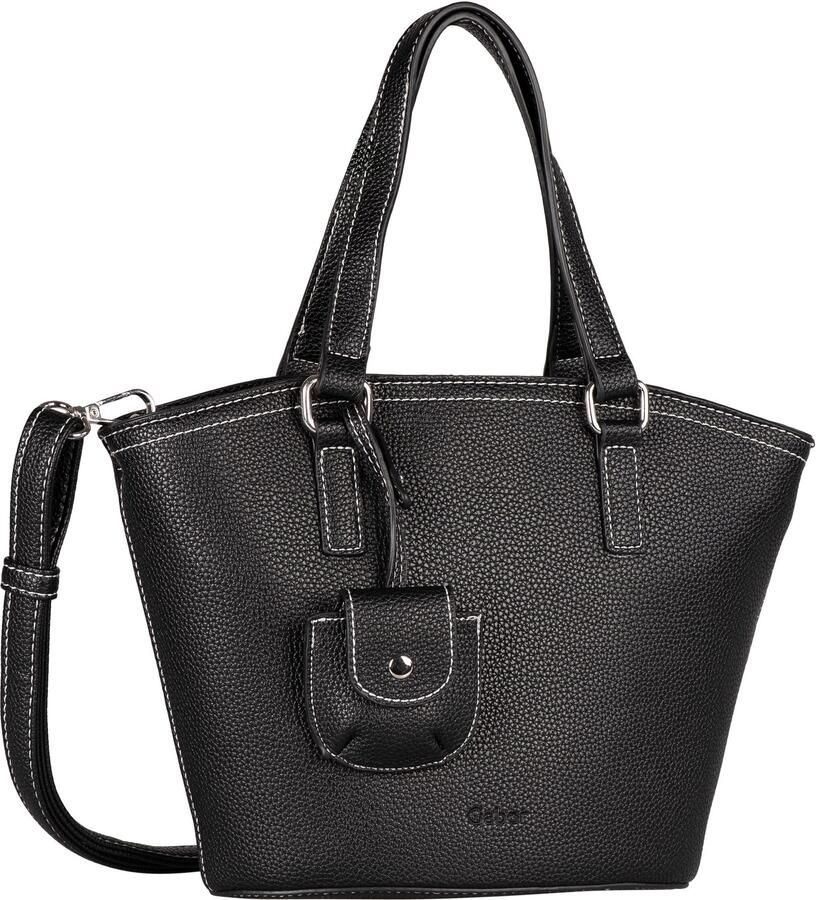 Gabor Shopper Layla van generfd imitatieleer met contrastnaden en sierhanger - Foto 5