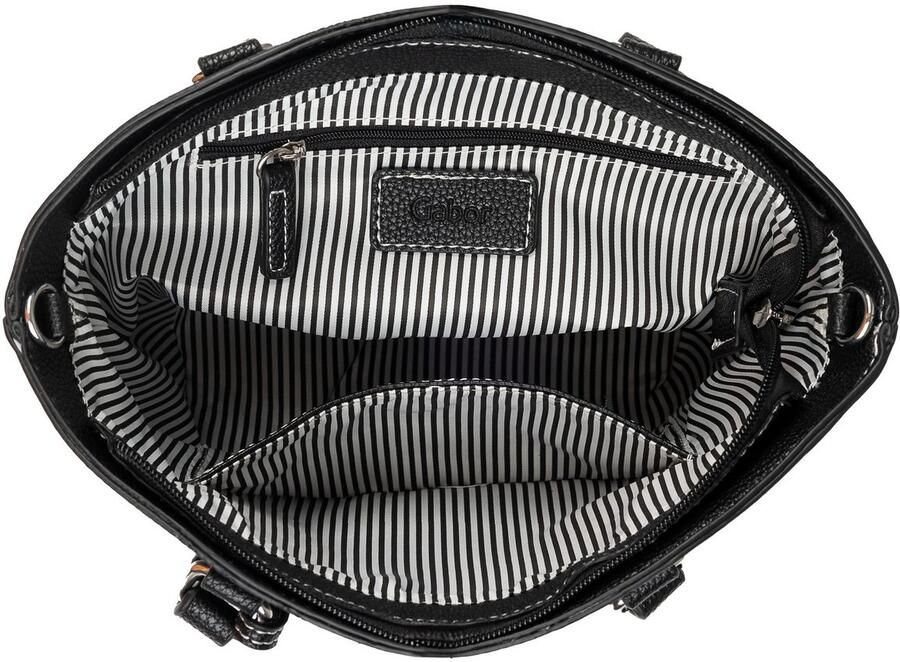 Gabor Shopper Layla van generfd imitatieleer met contrastnaden en sierhanger - Foto 3