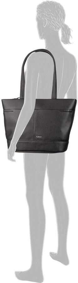 Gabor Shopper Lenea van gerecycled polyurethaan met decoratieve stiksels - Foto 3