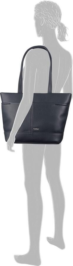 Gabor Shopper Lenea van gerecycled polyurethaan met decoratieve stiksels - Foto 3