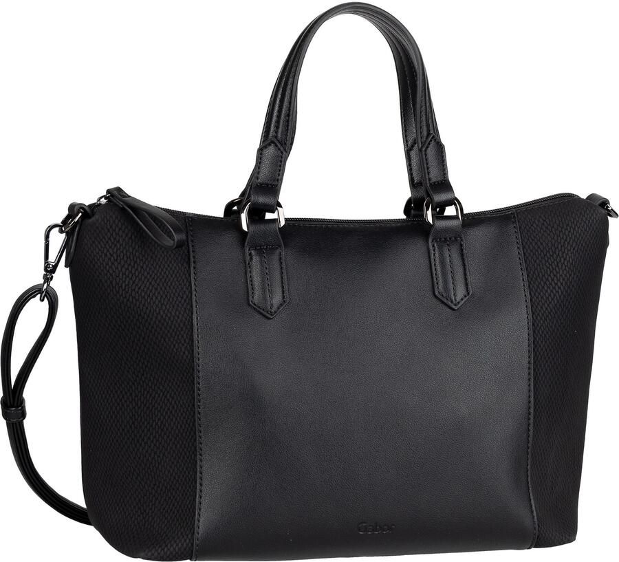 Gabor Shopper WANDA van licht generfd imitatieleer met slangenstructuur en stiksels - Foto 5