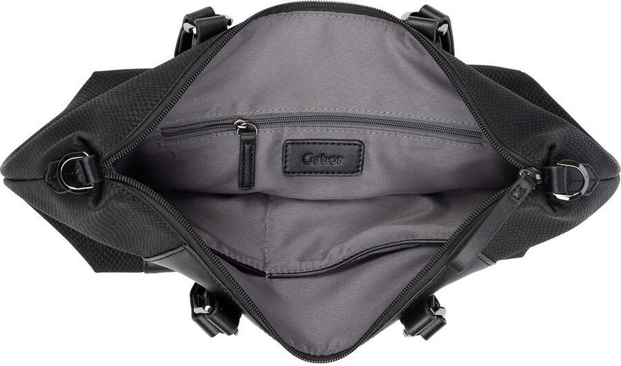 Gabor Shopper WANDA van licht generfd imitatieleer met slangenstructuur en stiksels - Foto 3