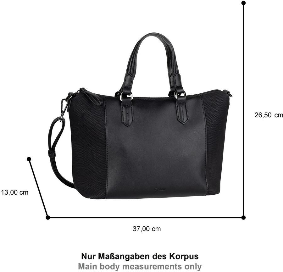 Gabor Shopper WANDA van licht generfd imitatieleer met slangenstructuur en stiksels