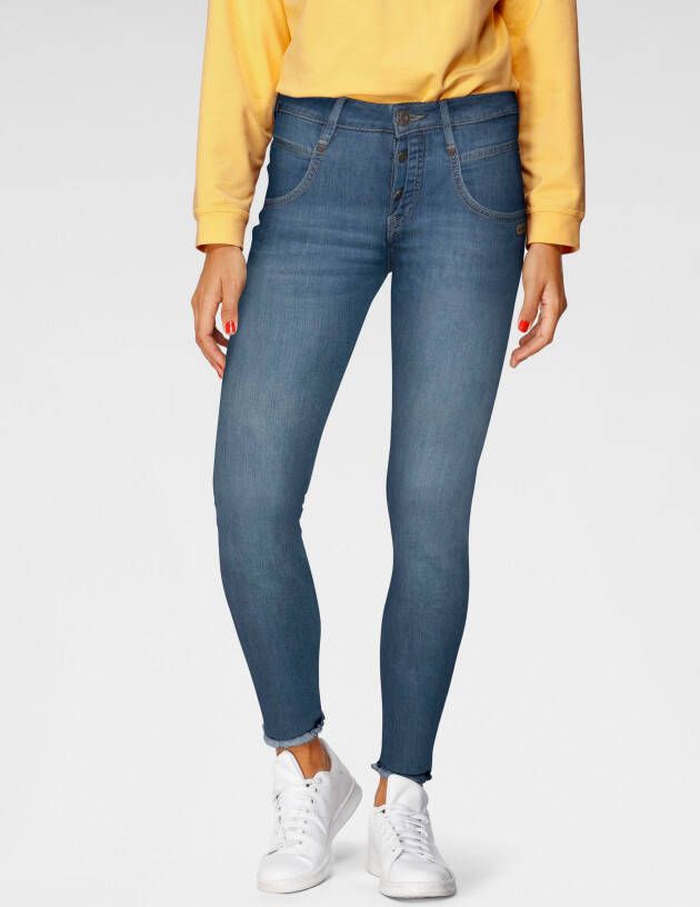 GANG Ankle jeans 94Medina met iets gerafelde rand bij de zoomrand