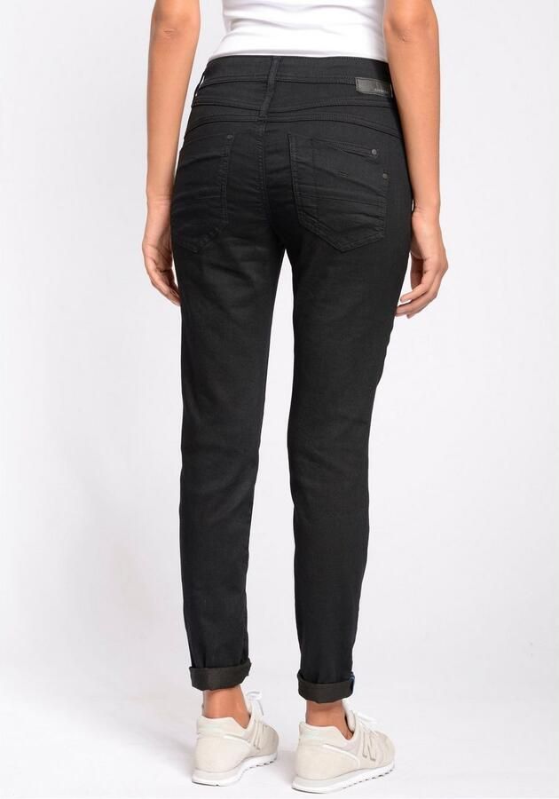 GANG 5-pocket jeans 94AMELIE van sweatdenim met schuine diep zittende achterzakken - Foto 5