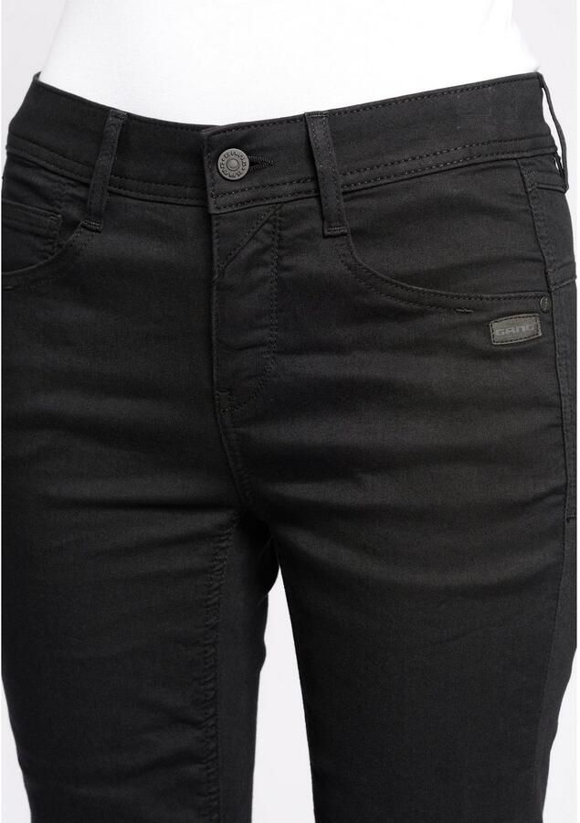 GANG 5-pocket jeans 94AMELIE van sweatdenim met schuine diep zittende achterzakken