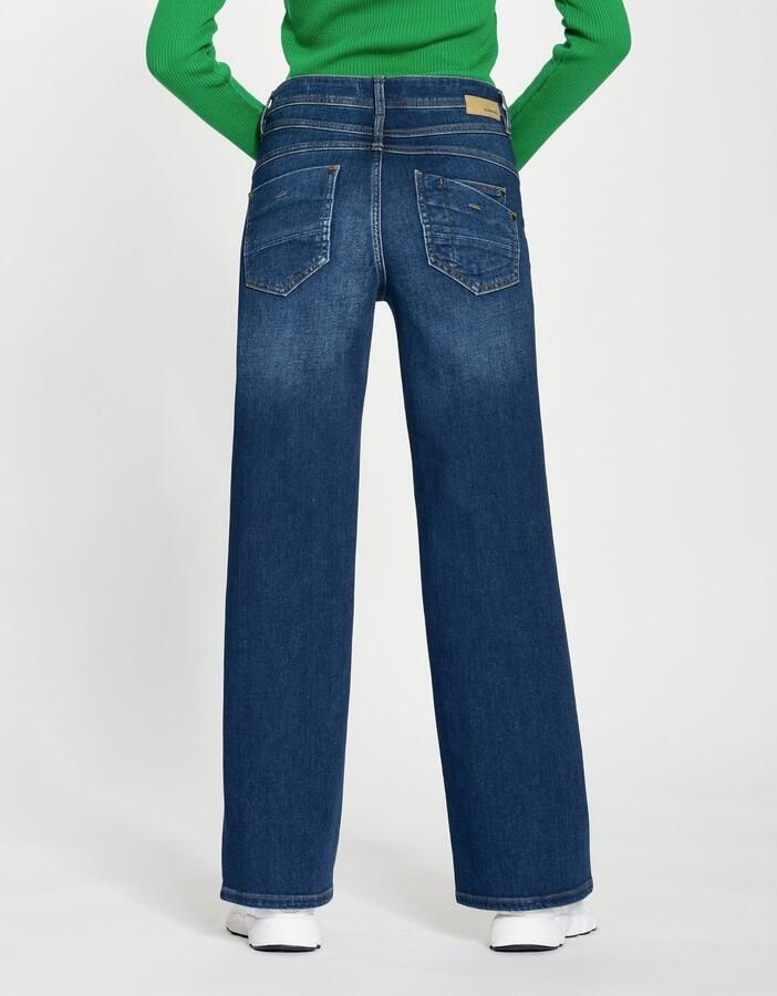 GANG 5-pocket jeans 94AMELIE WIDE van zacht sweat denim