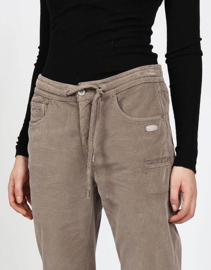 GANG Cordbroek 94AMELIE JOGGER met rijgkoord in de band - Foto 3