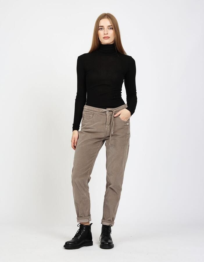 GANG Cordbroek 94AMELIE JOGGER met rijgkoord in de band - Foto 4