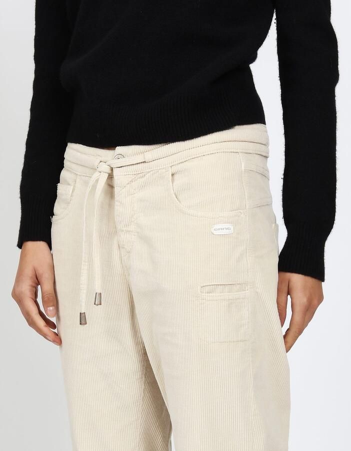 GANG Cordbroek 94AMELIE JOGGER met rijgkoord in de band - Foto 2