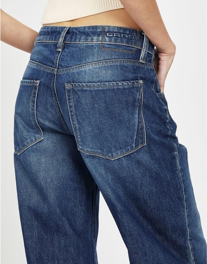 GANG Loose fit jeans 94CLAIRE met ceintuur en naad op het bovenbeen baggy fit