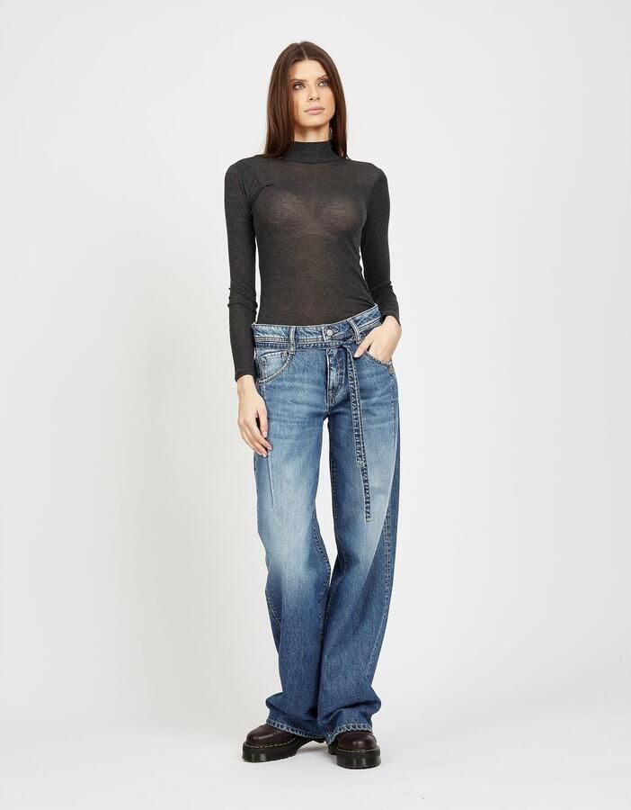 GANG Loose fit jeans 94CLAIRE met ceintuur en naad op het bovenbeen baggy fit - Foto 4