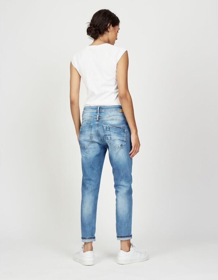 GANG Relax fit jeans 94AMELIE CROPPED van robuuste gabardine stretch - Foto 5