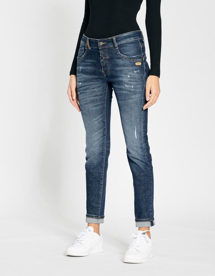GANG Relax fit jeans 94GERDA met een bijzondere structuur - Foto 5