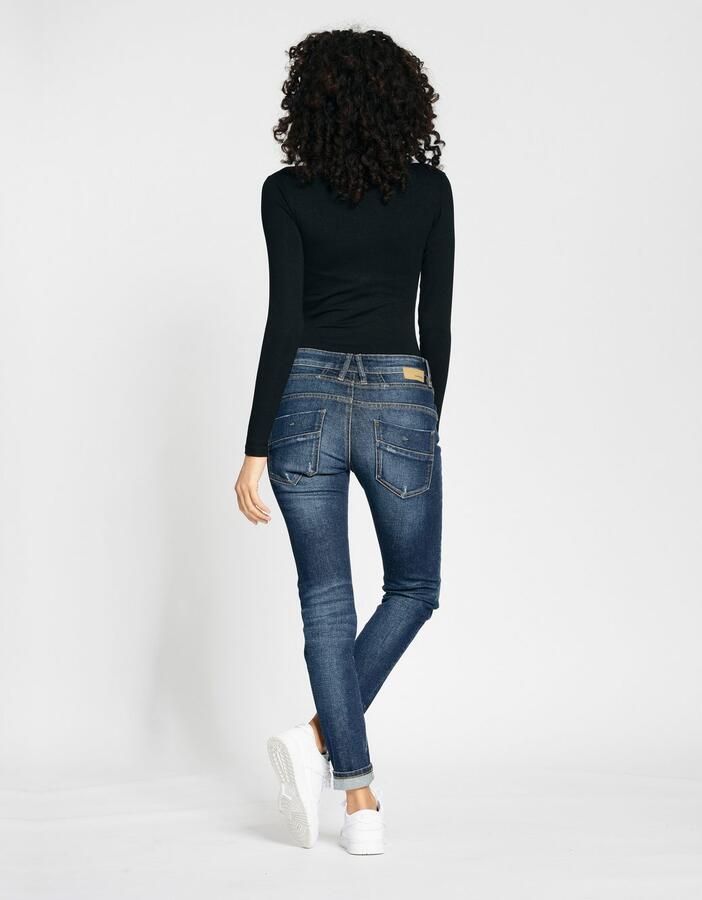 GANG Relax fit jeans 94GERDA met een bijzondere structuur - Foto 4