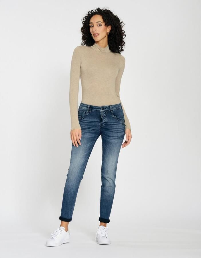 GANG Relax fit jeans 94GERDA met een bijzondere structuur - Foto 3