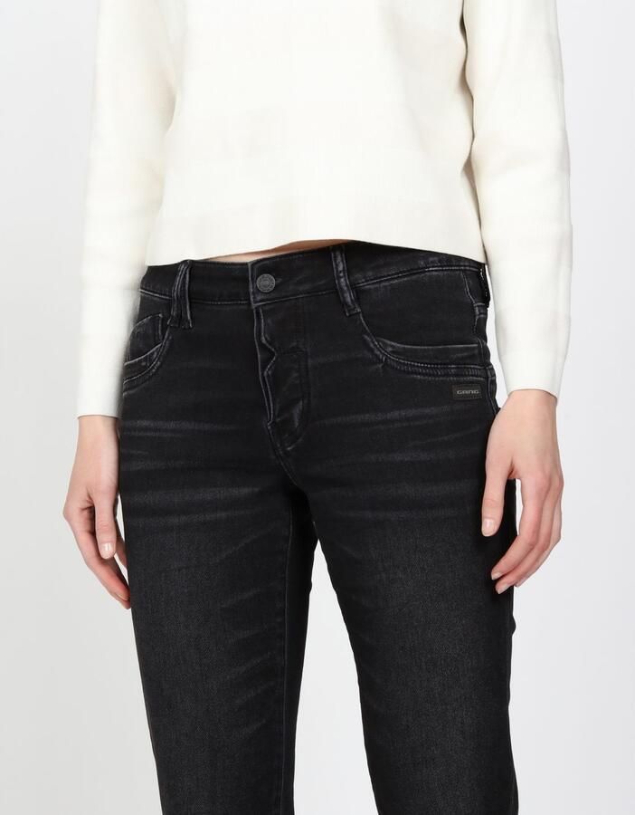 GANG Relax fit jeans 94GERDA met een bijzondere structuur - Foto 3