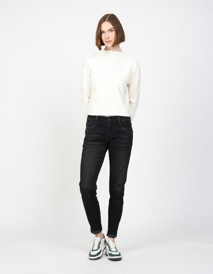 GANG Relax fit jeans 94GERDA met een bijzondere structuur - Foto 4