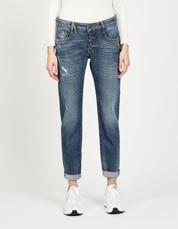 GANG Relax fit jeans 94GERDA met een bijzondere structuur - Foto 6