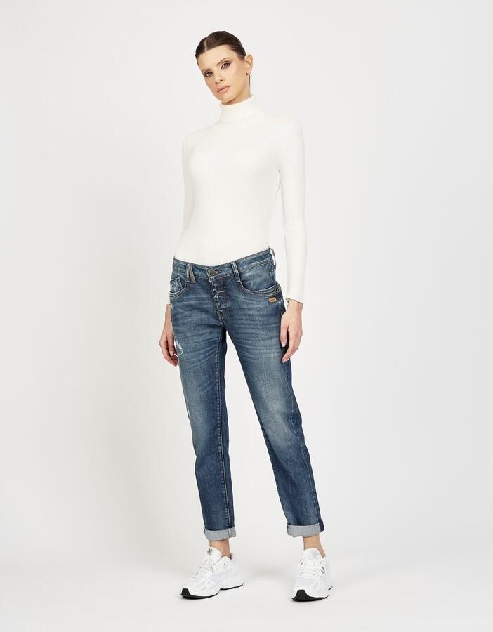 GANG Relax fit jeans 94GERDA met een bijzondere structuur - Foto 4