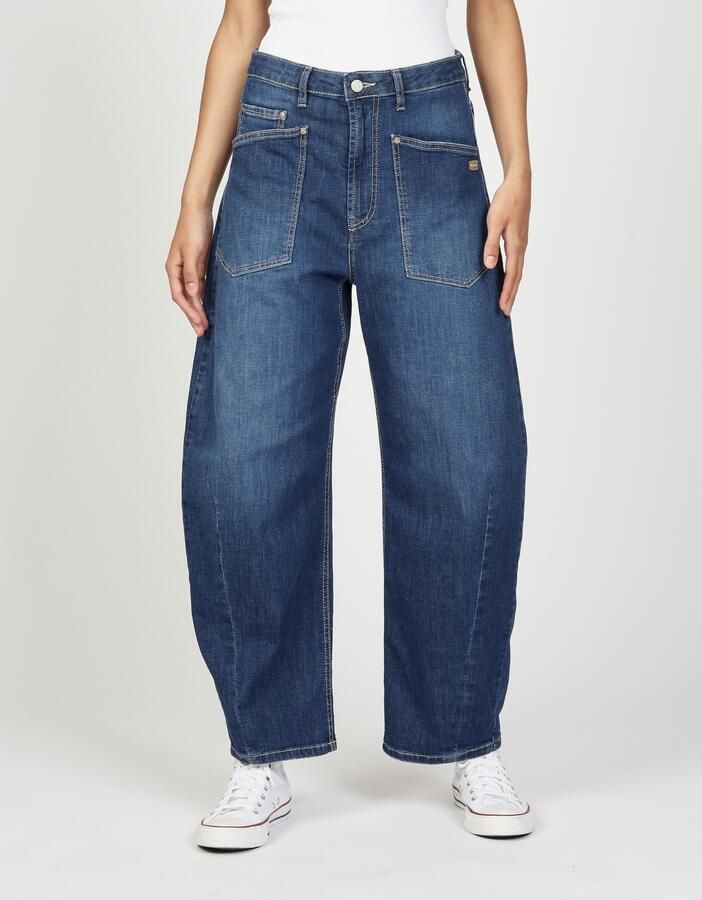 GANG Relax fit jeans 94ODINA O-vorm met opgestikte zakken - Foto 6