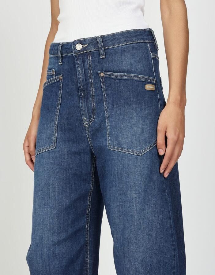 GANG Relax fit jeans 94ODINA O-vorm met opgestikte zakken - Foto 3