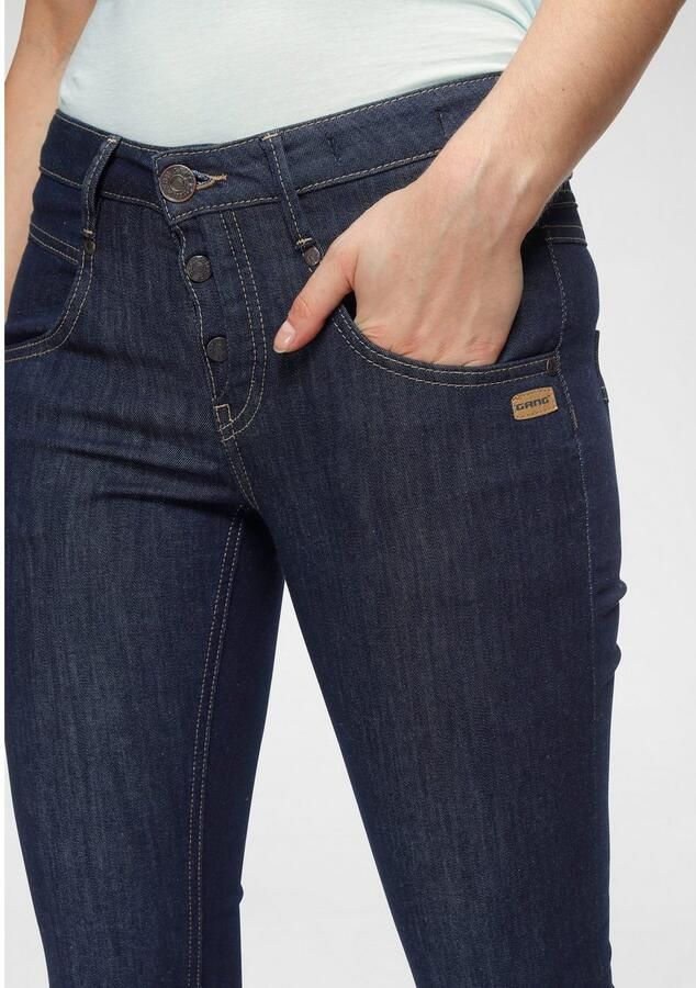 GANG Skinny fit jeans 94Medina met stijlvolle half open knoopsluiting - Foto 2