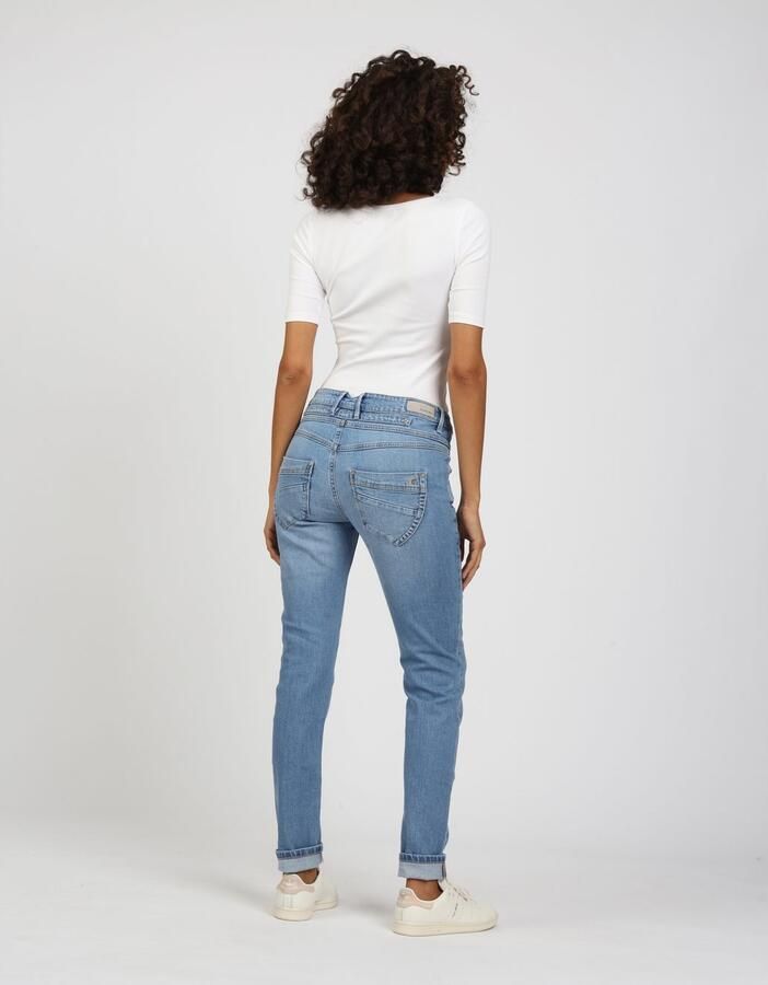 GANG Skinny fit jeans 94Medina met stijlvolle half open knoopsluiting - Foto 5