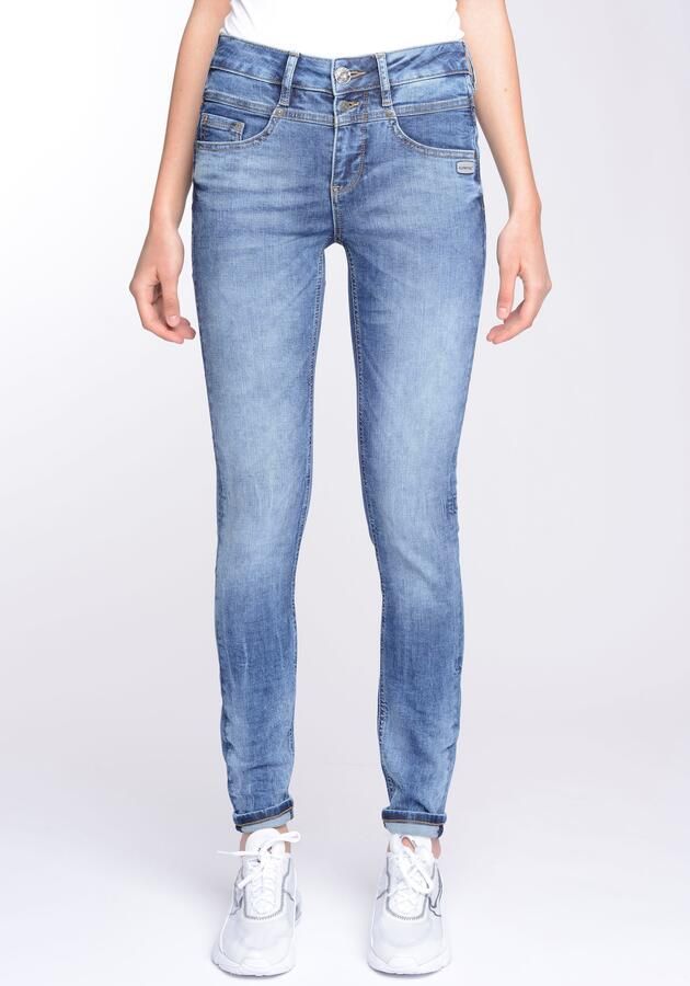 GANG Skinny fit jeans 94MORA met 3-knoopsluiting en pas voor - Foto 6