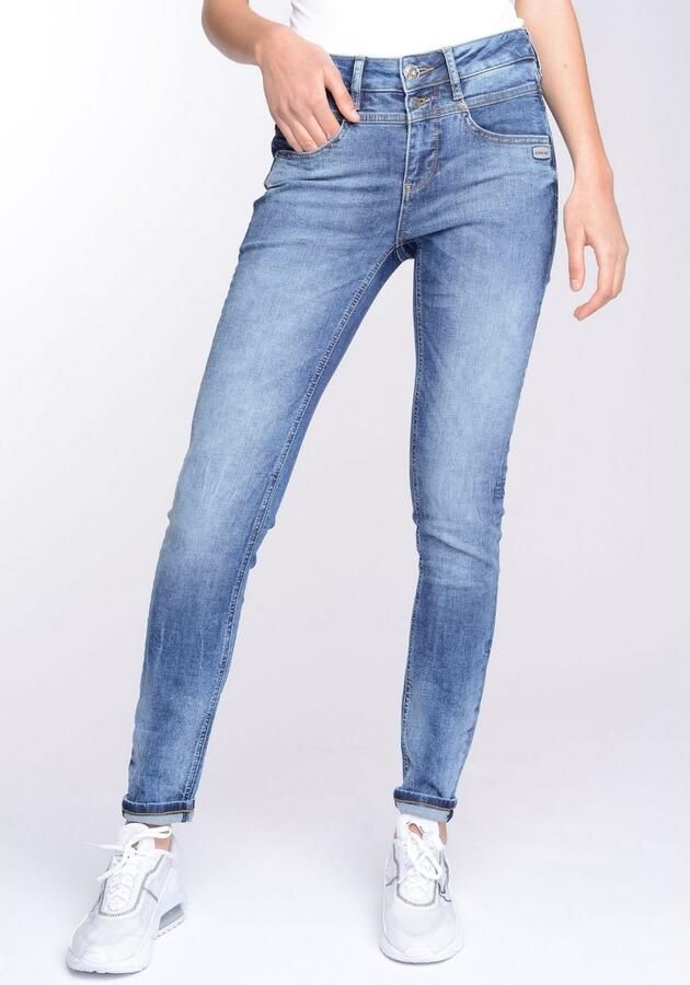 GANG Skinny fit jeans 94MORA met 3-knoopsluiting en pas voor - Foto 2