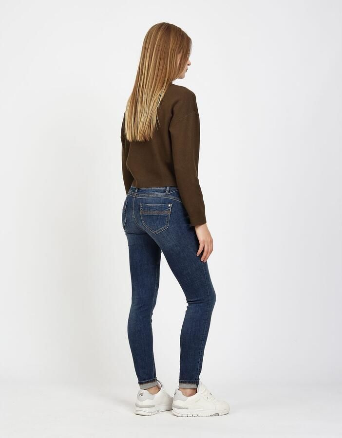 GANG Skinny fit jeans 94Nele met rond juk en driehoekige inzetstukken aan de zijkant voor een geweldig silhouet - Foto 5