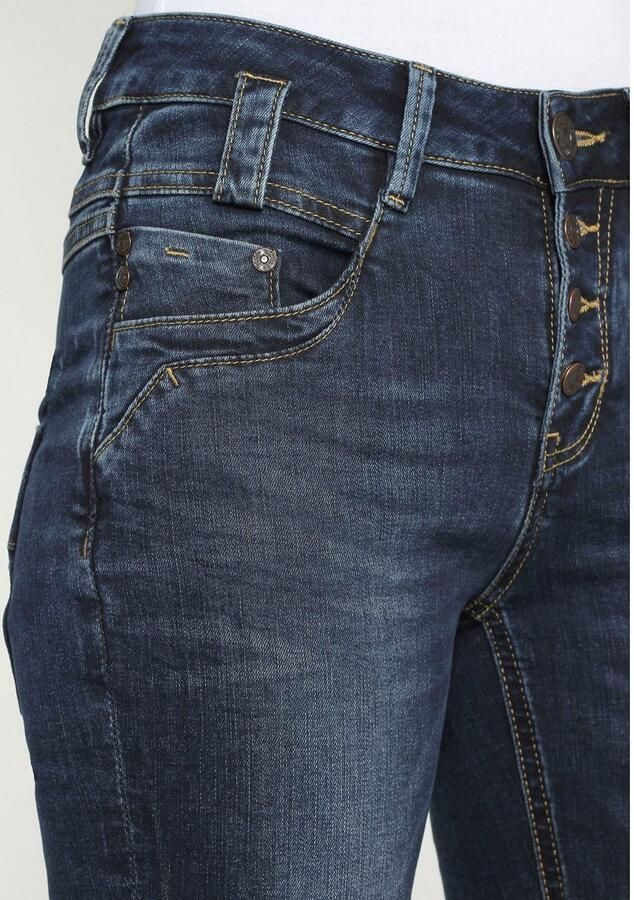 GANG Slim fit jeans 94CARLI met open knoopsluiting