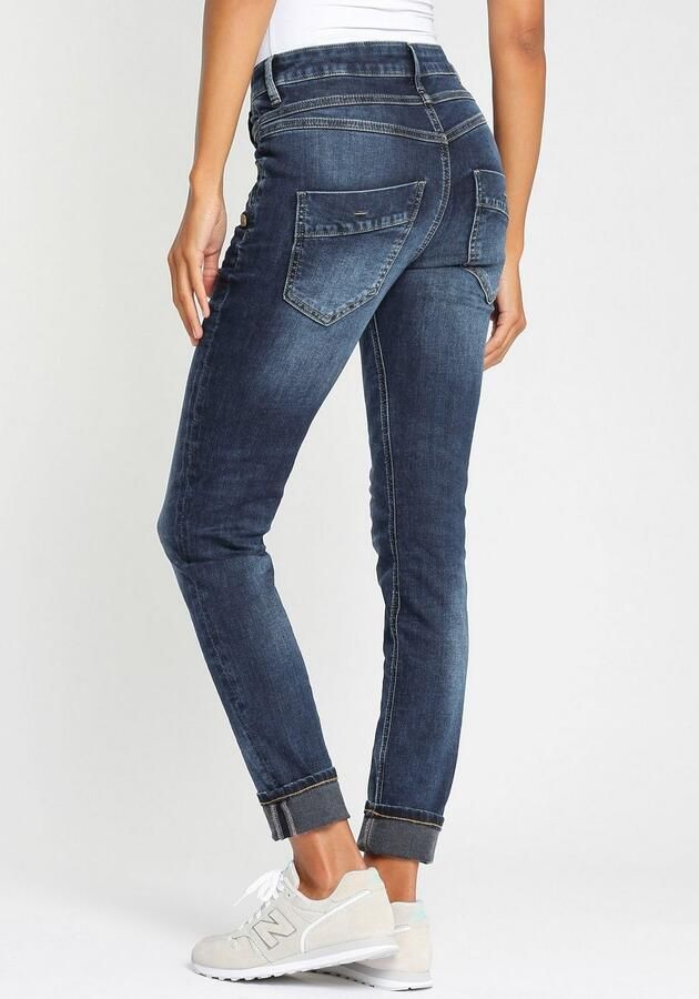 GANG Slim fit jeans 94CARLI met open knoopsluiting - Foto 5