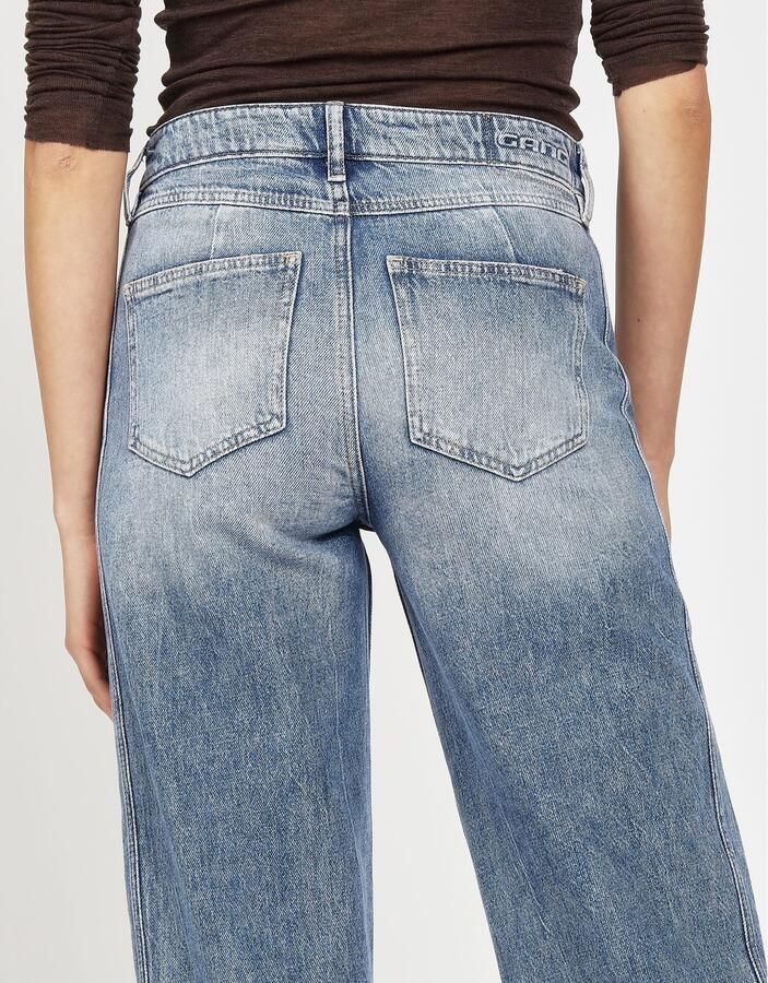 GANG Straight jeans 94BLAKE STRAIGHT met ingezette zijstreep high rise